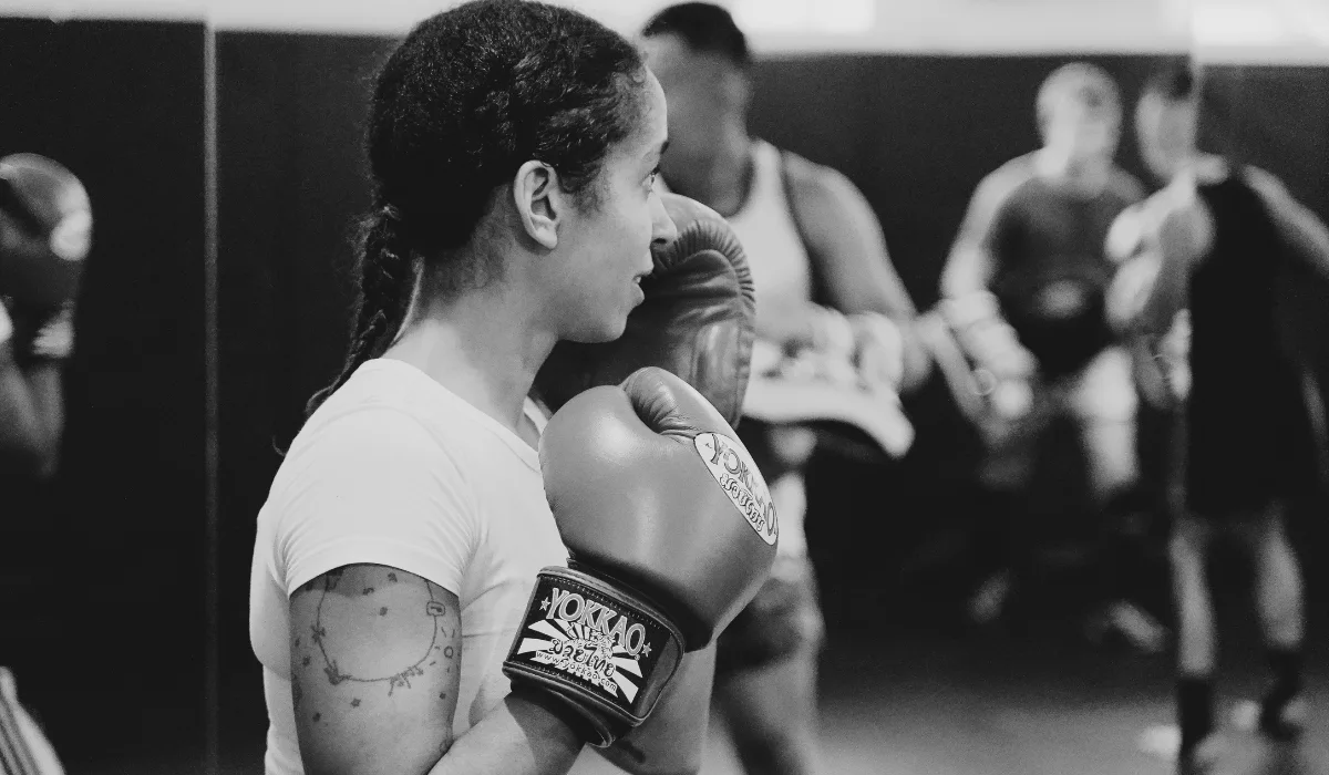 Muay thai conditioning in a Toronto gym.